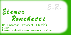 elemer ronchetti business card